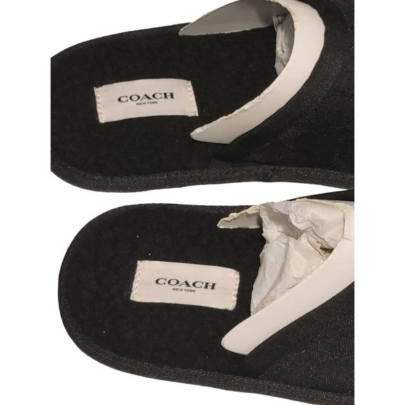 Coach Signature Jacquard Upper 9 Black   Faux Shearling - Picture 6 of 8